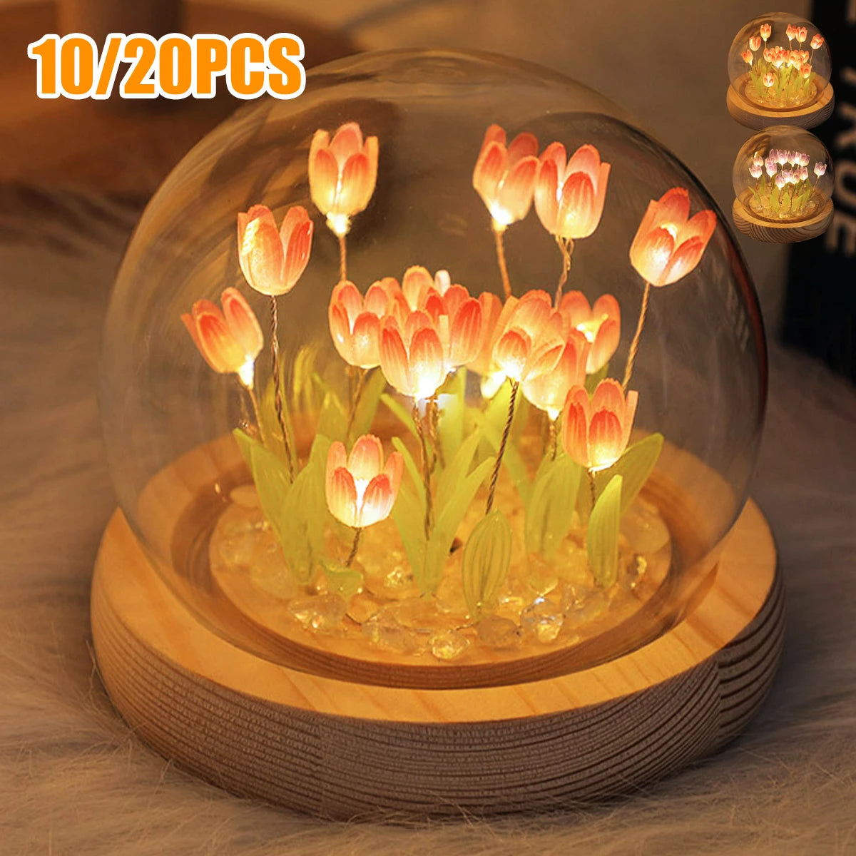 Iluniia – Lámpara de Tulipanes LED Decorativa para Noche